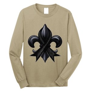 New Orleans Strong 2025 Nola Strong Support Fleurs De Lis Long Sleeve Shirt