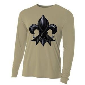 New Orleans Strong 2025 Nola Strong Support Fleurs De Lis Cooling Performance Long Sleeve Crew