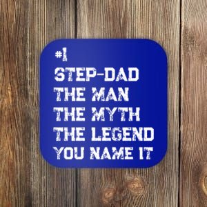 Number One Stepgiftdad The The Myth The Legend Gift Coaster