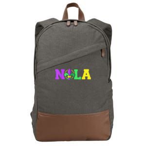 New Orleans Strong 2025 Nola Strong Support Fleur De Lis Cotton Canvas Backpack