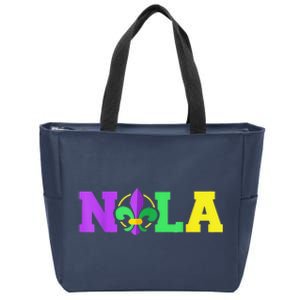 New Orleans Strong 2025 Nola Strong Support Fleur De Lis Zip Tote Bag