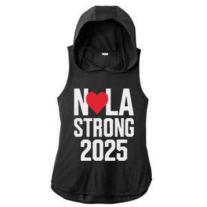 New Orleans Strong Ladies PosiCharge Tri-Blend Wicking Draft Hoodie Tank