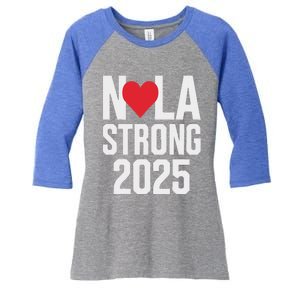 New Orleans Strong Women's Tri-Blend 3/4-Sleeve Raglan Shirt