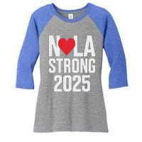 New Orleans Strong Women's Tri-Blend 3/4-Sleeve Raglan Shirt