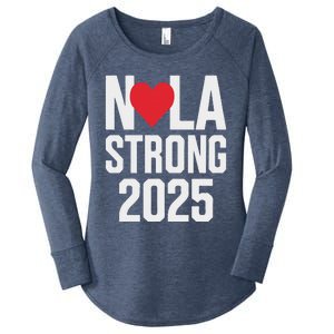 New Orleans Strong Women's Perfect Tri Tunic Long Sleeve Shirt