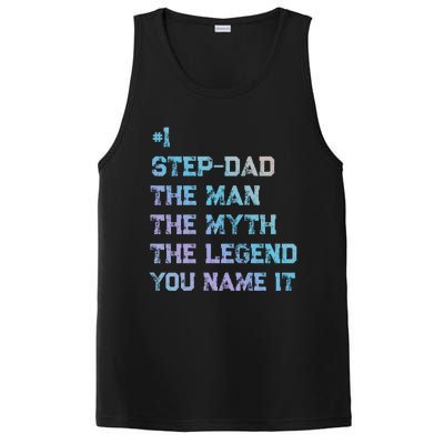 Number One Stepgiftdad The The Myth The Legend Gift PosiCharge Competitor Tank