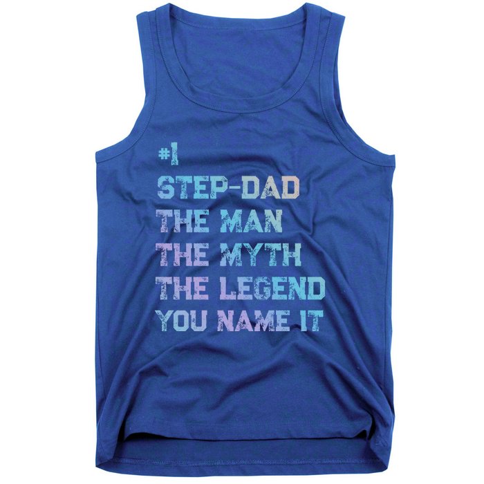 Number One Stepgiftdad The The Myth The Legend Gift Tank Top