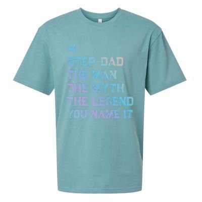 Number One Stepgiftdad The The Myth The Legend Gift Sueded Cloud Jersey T-Shirt