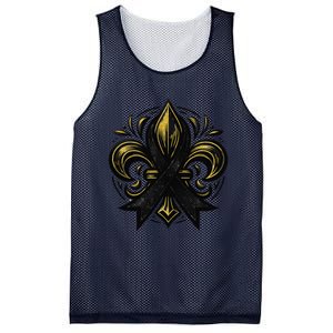 New Orleans Strong 2025 Nola Strong Support Fleur De Lis Mesh Reversible Basketball Jersey Tank