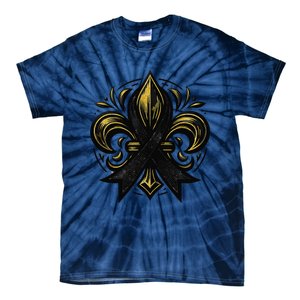 New Orleans Strong 2025 Nola Strong Support Fleur De Lis Tie-Dye T-Shirt