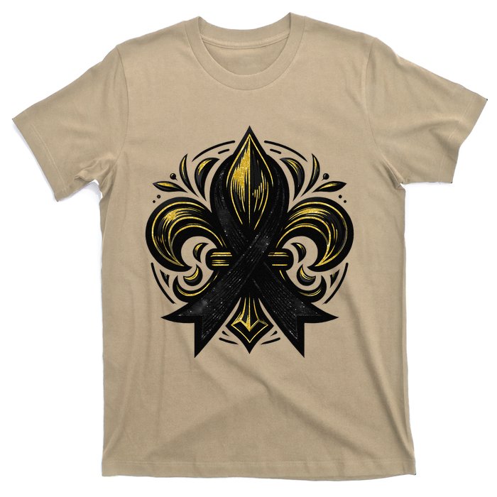 New Orleans Strong 2025 Nola Strong Support Fleur De Lis T-Shirt