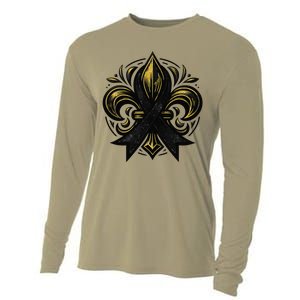 New Orleans Strong 2025 Nola Strong Support Fleur De Lis Cooling Performance Long Sleeve Crew