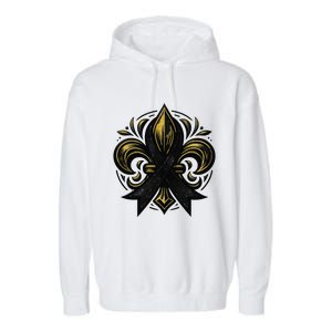 New Orleans Strong 2025 Nola Strong Support Fleur De Lis Garment-Dyed Fleece Hoodie