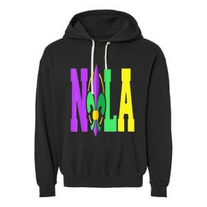 New Orleans Strong 2025 Nola Strong Support Fleur De Lis Garment-Dyed Fleece Hoodie