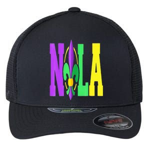 New Orleans Strong 2025 Nola Strong Support Fleur De Lis Flexfit Unipanel Trucker Cap