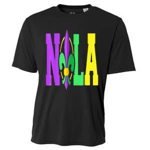 New Orleans Strong 2025 Nola Strong Support Fleur De Lis Cooling Performance Crew T-Shirt