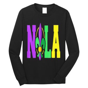 New Orleans Strong 2025 Nola Strong Support Fleur De Lis Long Sleeve Shirt