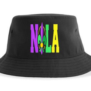 New Orleans Strong 2025 Nola Strong Support Fleur De Lis Sustainable Bucket Hat