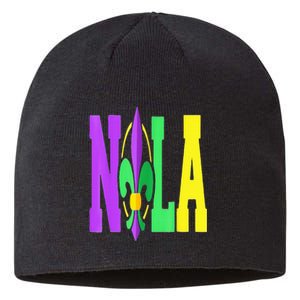 New Orleans Strong 2025 Nola Strong Support Fleur De Lis Sustainable Beanie