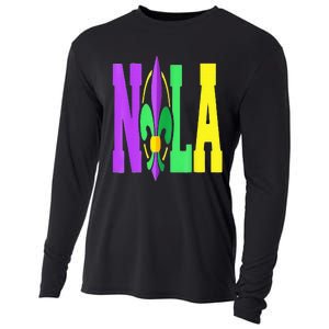 New Orleans Strong 2025 Nola Strong Support Fleur De Lis Cooling Performance Long Sleeve Crew