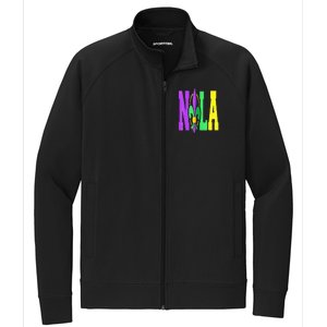 New Orleans Strong 2025 Nola Strong Support Fleur De Lis Stretch Full-Zip Cadet Jacket