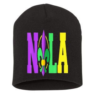 New Orleans Strong 2025 Nola Strong Support Fleur De Lis Short Acrylic Beanie