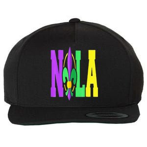 New Orleans Strong 2025 Nola Strong Support Fleur De Lis Wool Snapback Cap