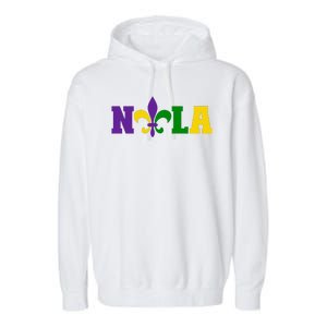 New Orleans Strong 2025 Nola Strong Nola Pride Nola Resilience French Quarters Garment-Dyed Fleece Hoodie