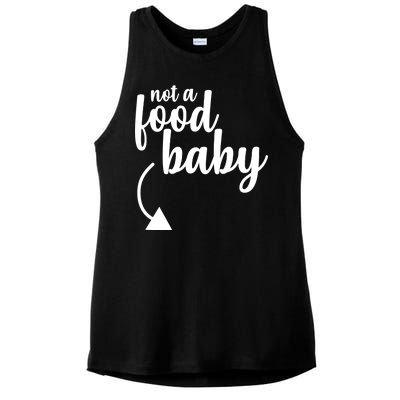 Not a Food Baby Surprise Thanksgiving Pregnancy Ladies PosiCharge Tri-Blend Wicking Tank