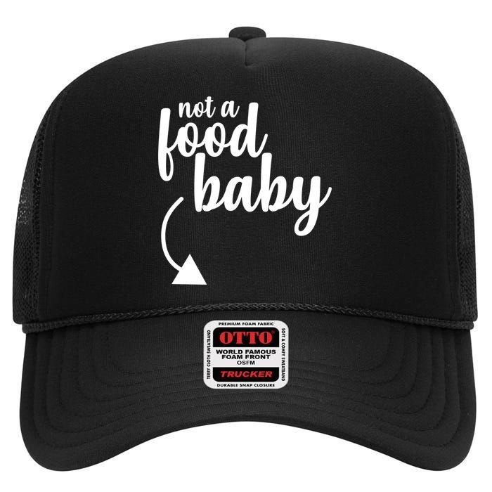 Not a Food Baby Surprise Thanksgiving Pregnancy High Crown Mesh Back Trucker Hat