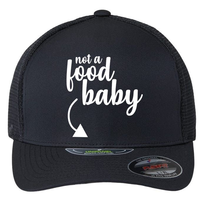 Not a Food Baby Surprise Thanksgiving Pregnancy Flexfit Unipanel Trucker Cap