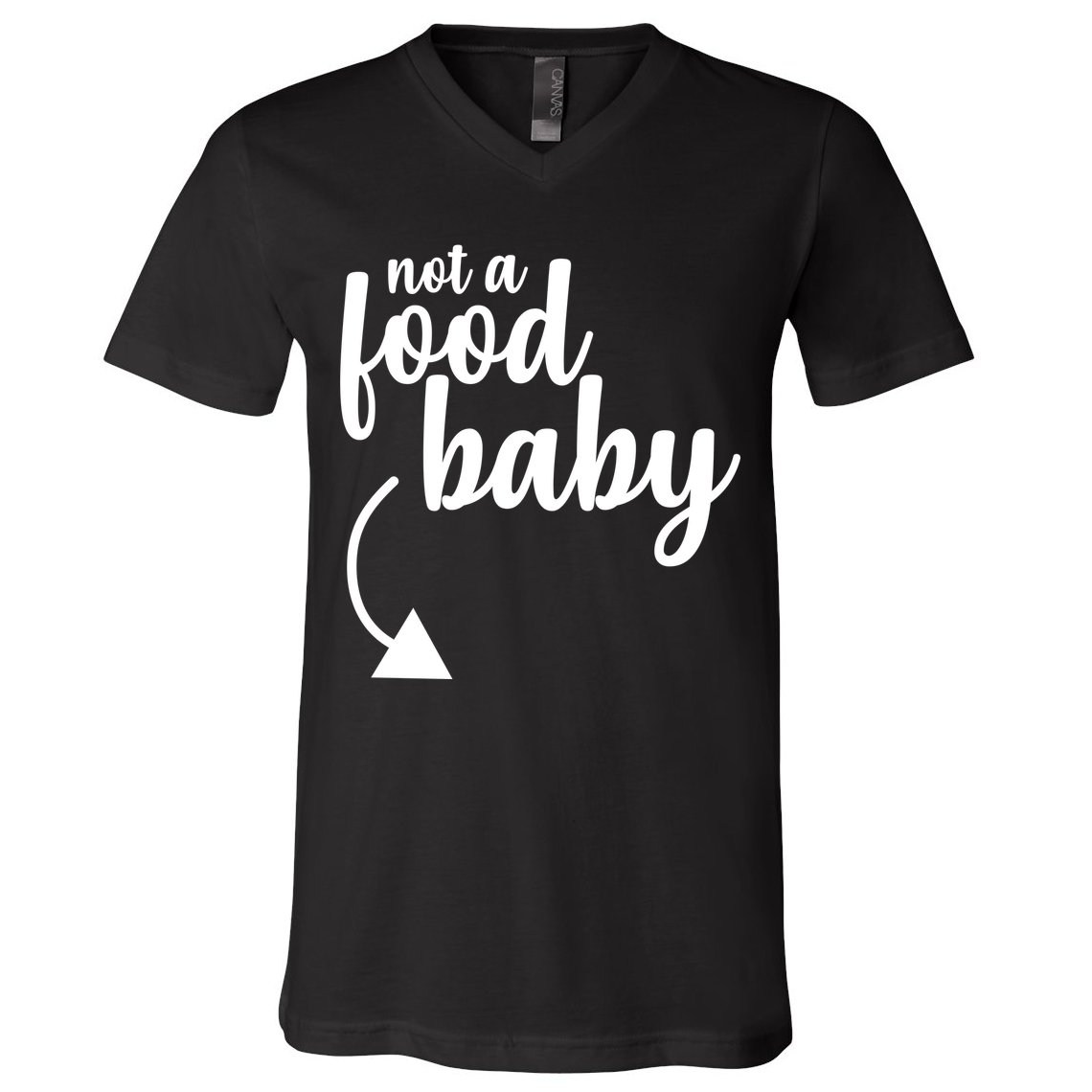Not a Food Baby Surprise Thanksgiving Pregnancy V-Neck T-Shirt