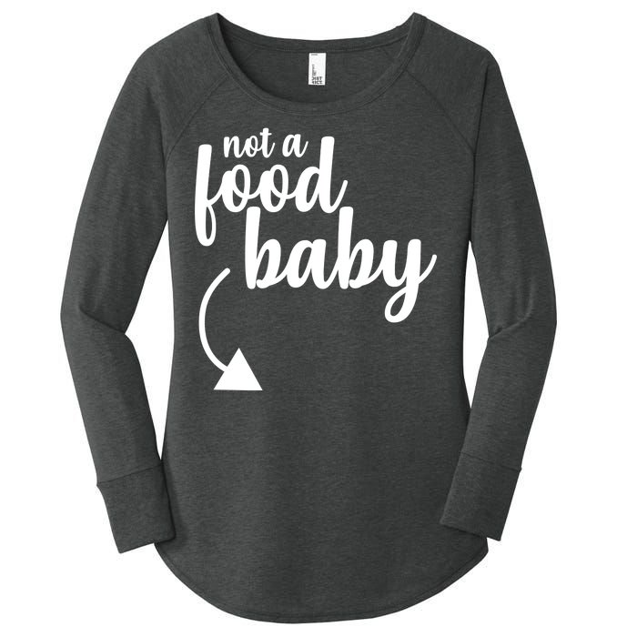 Not a Food Baby Surprise Thanksgiving Pregnancy Women's Perfect Tri Tunic Long Sleeve Shirt