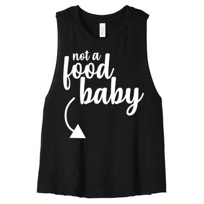 Not a Food Baby Surprise Thanksgiving Pregnancy Women's Racerback Cropped Tank