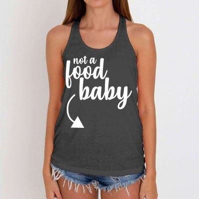 Not a Food Baby Surprise Thanksgiving Pregnancy Women's Knotted Racerback Tank