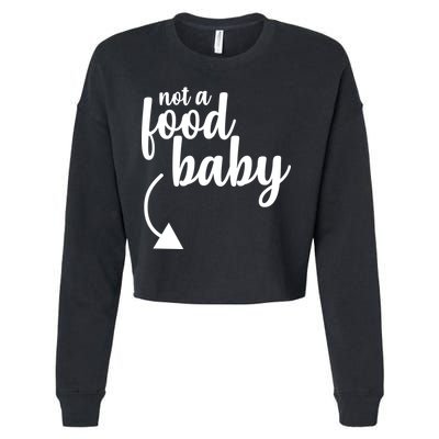 Not a Food Baby Surprise Thanksgiving Pregnancy Cropped Pullover Crew