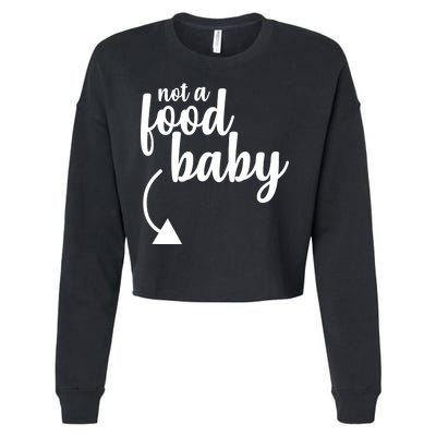 Not a Food Baby Surprise Thanksgiving Pregnancy Cropped Pullover Crew