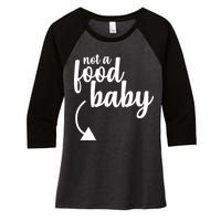 Not a Food Baby Surprise Thanksgiving Pregnancy Women's Tri-Blend 3/4-Sleeve Raglan Shirt