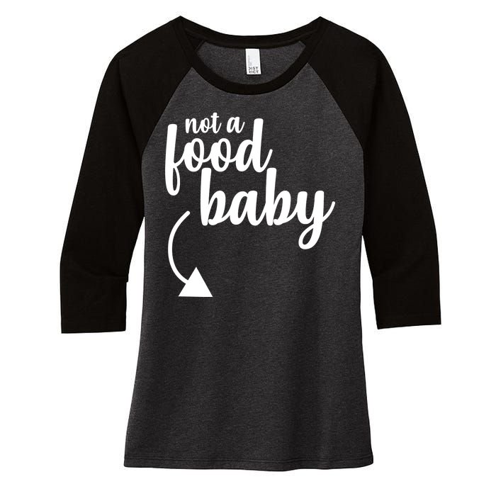 Not a Food Baby Surprise Thanksgiving Pregnancy Women's Tri-Blend 3/4-Sleeve Raglan Shirt