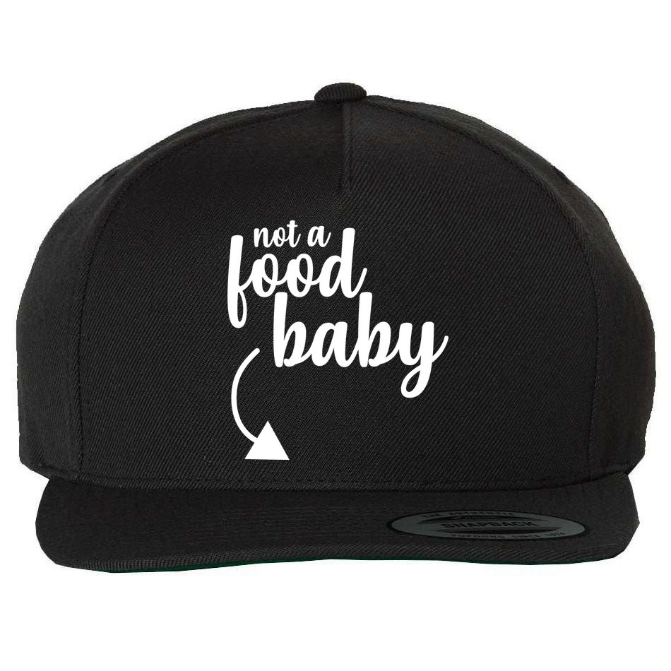 Not a Food Baby Surprise Thanksgiving Pregnancy Wool Snapback Cap