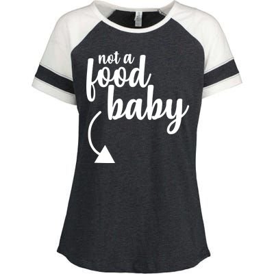 Not a Food Baby Surprise Thanksgiving Pregnancy Enza Ladies Jersey Colorblock Tee