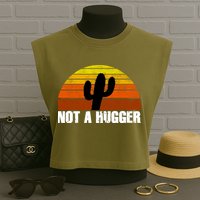 Not A Hugger Garment-Dyed Women's Muscle Tee
