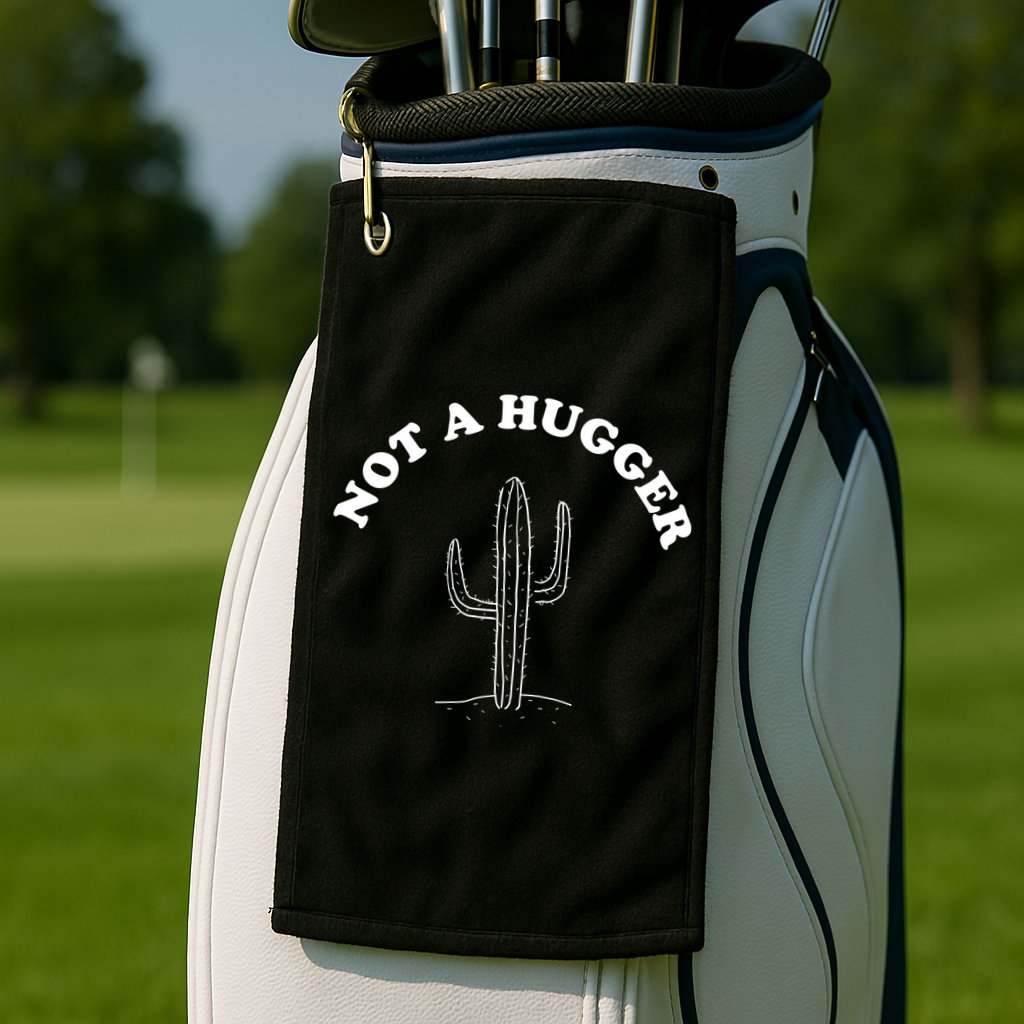 Not A Hugger Cactus Golf Towel