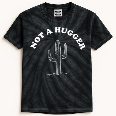 Not A Hugger Cactus Kids Tie-Dye T-Shirt
