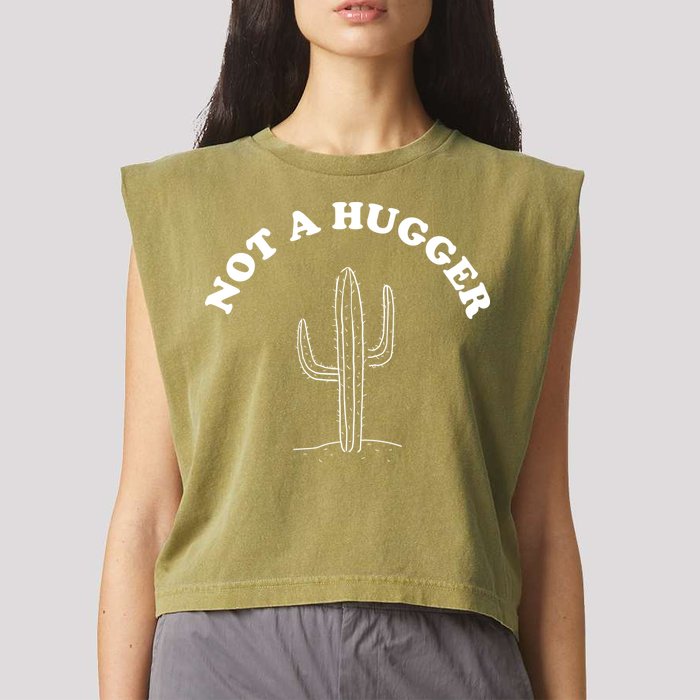 Not A Hugger Cactus Garment-Dyed Women's Muscle Tee