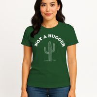 Not A Hugger Cactus Womens T-Shirt