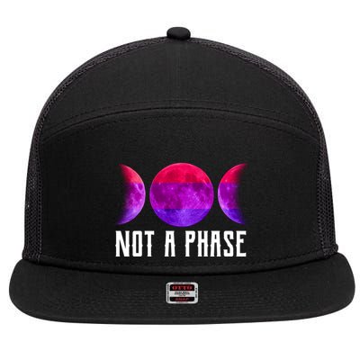 Not A Phase Bi Pride Bisexual 7 Panel Mesh Trucker Snapback Hat