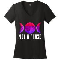 Not A Phase Bi Pride Bisexual Women's V-Neck T-Shirt