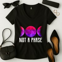 Not A Phase Bi Pride Bisexual Women's V-Neck T-Shirt