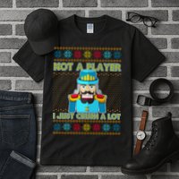Not A Player I Just Crush A Lot Nutcracker Ugly Christmas Sweater Tall T-Shirt